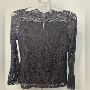 Adiva Black Lace Blouse‎ Size medium